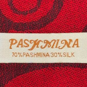 Pashmina wrap/scarf in brilliant red and black NIB